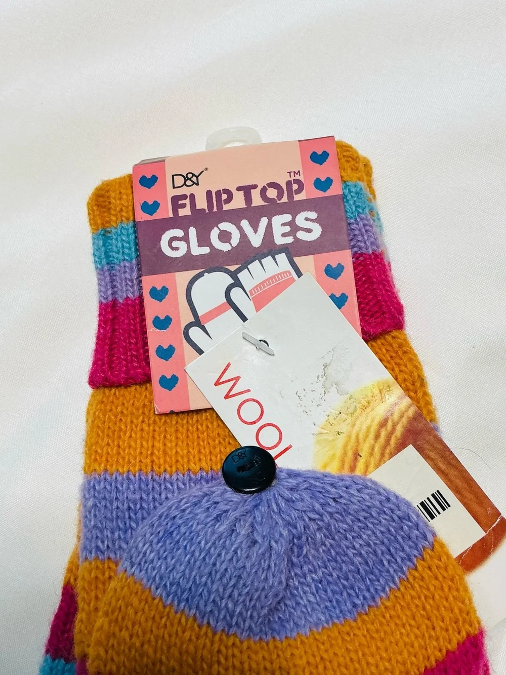D&Y Women’s Wool Blend Flip Top Gloves Convertible Mittens Cozy Winter NWT